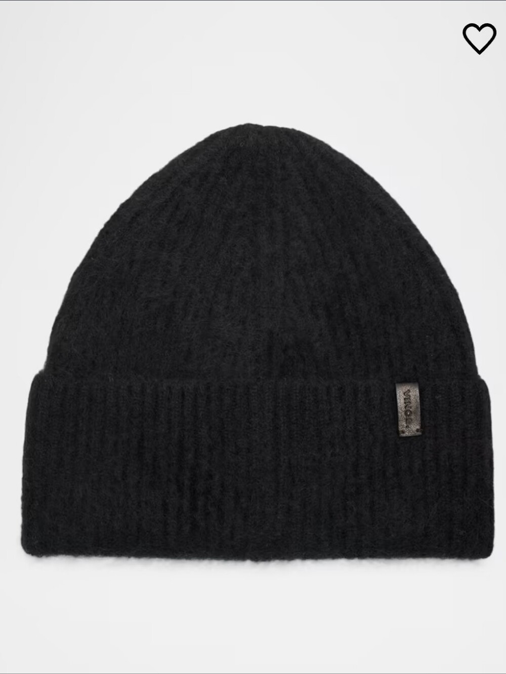 VINCE Cashmere Shaker Stitch Beanie In Black NWT $165